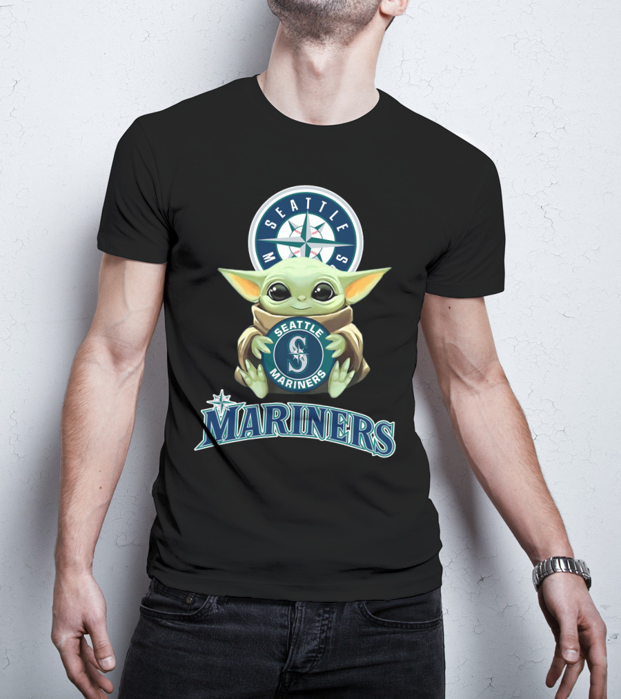 Seattle Mariners Baby Yoda Star Wars T-Shirt