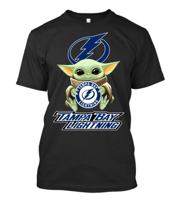 Tampa Bay Lightning Baby Yoda Holding Team T-Shirt