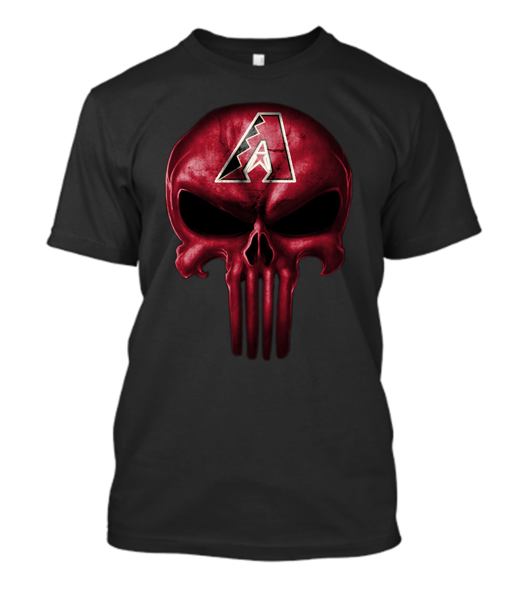 Arizona Diamondbacks Skull Logo Dark Red T-Shirt