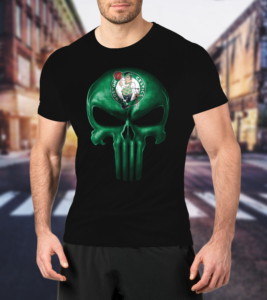 Boston Celtics Green Skull T-Shirt