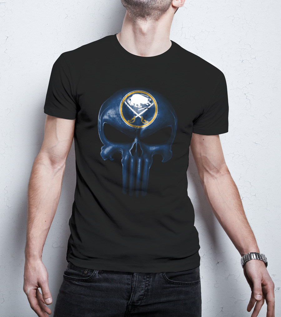 Buffalo Sabres Logo Skull T-Shirt