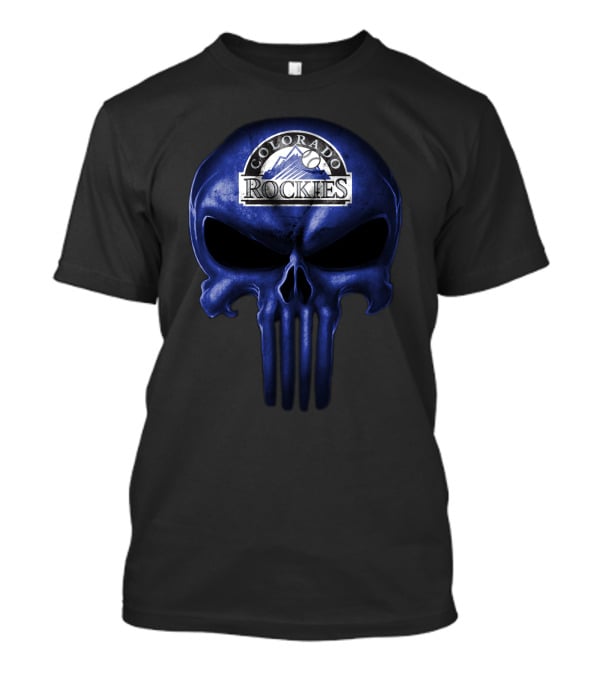 Colorado Rockies Skull Baseball T-Shirt