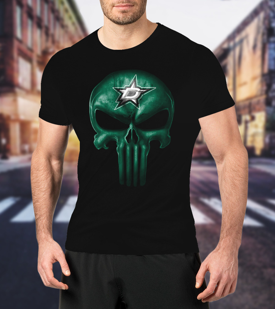Dallas Stars Skull Iconic Green T-Shirt