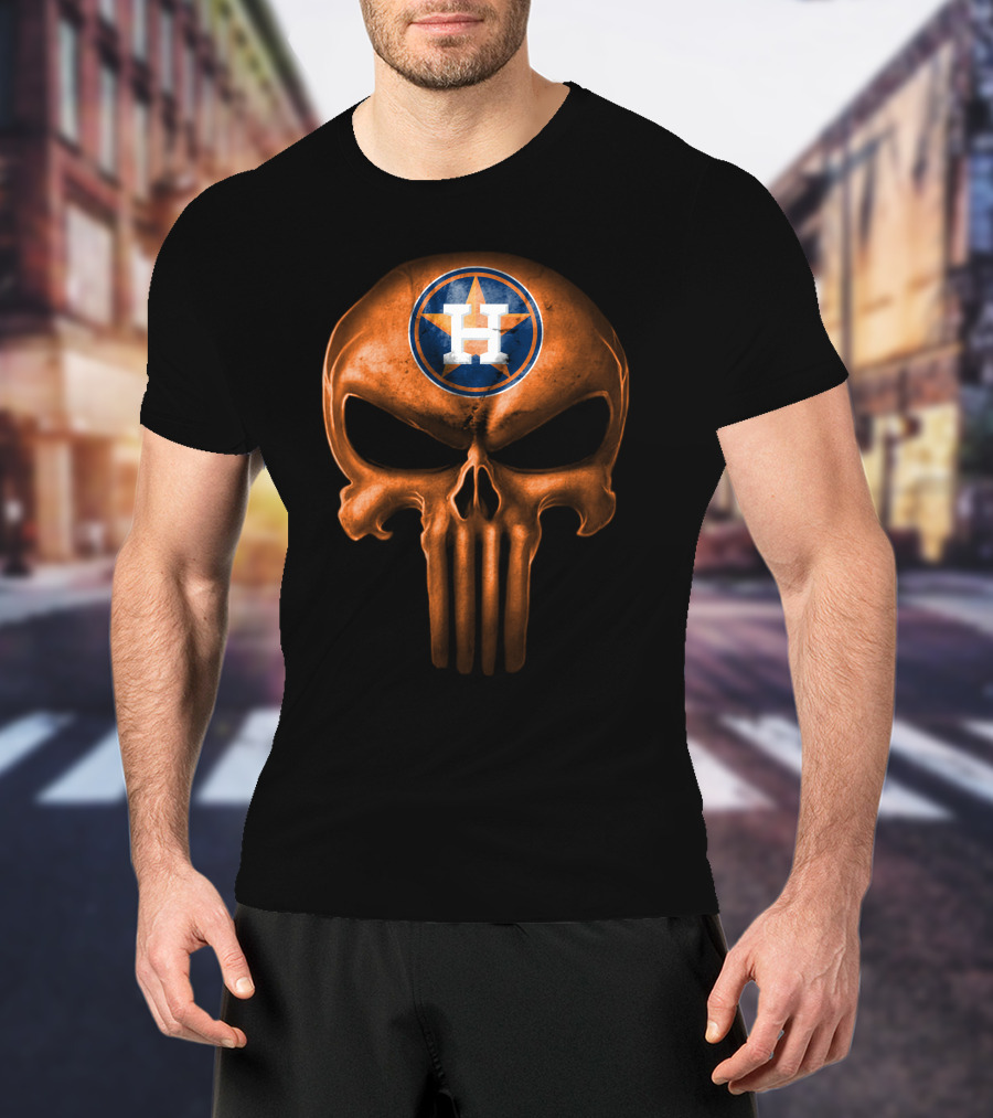 Houston Astros Skull T-Shirt