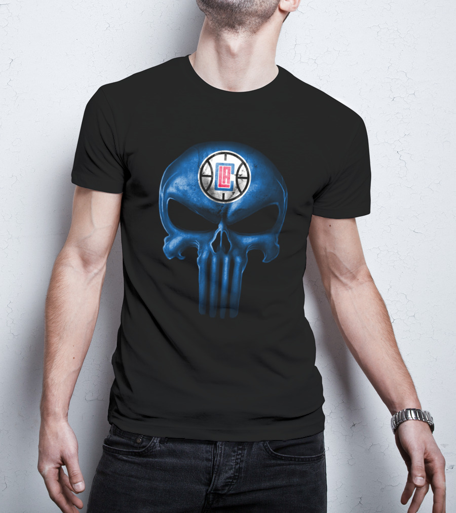 La Clippers Skull Punisher-Style T-Shirt