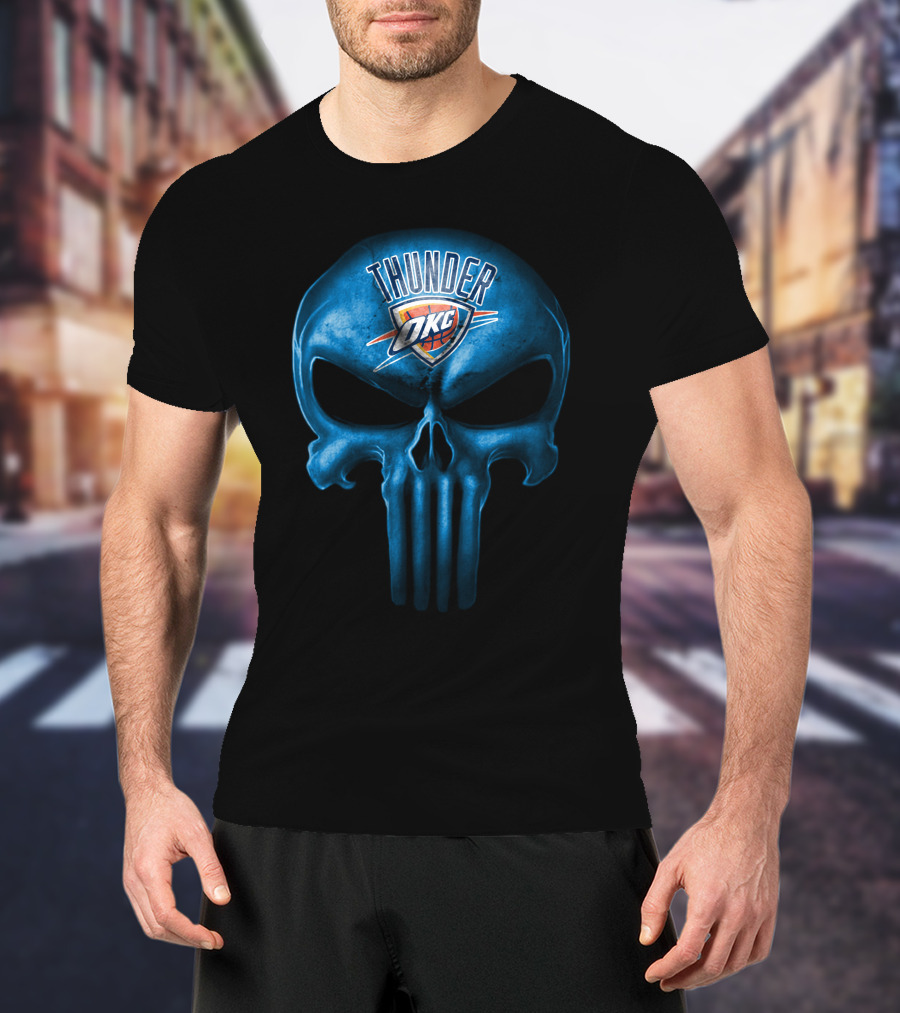 Oklahoma City Thunder Okc Skull Logo Thunder T-Shirt