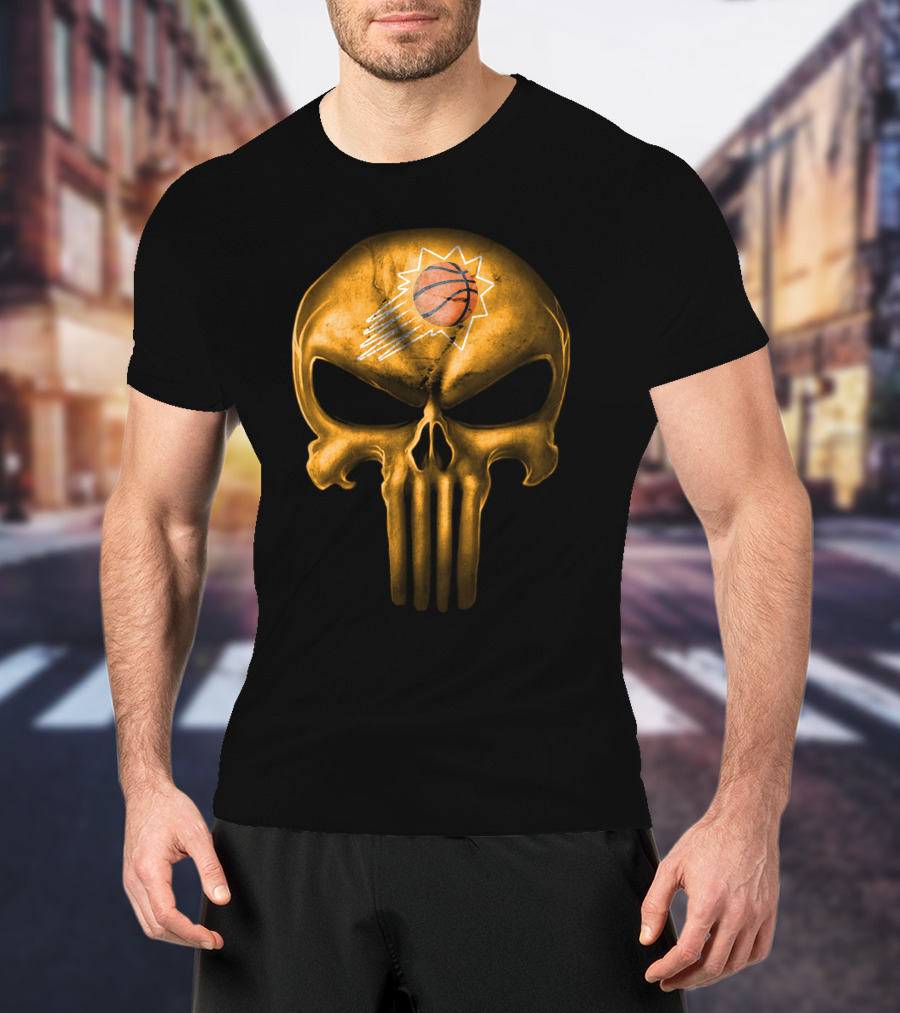 Phoenix Suns Skull Basketball Punisher T-Shirt