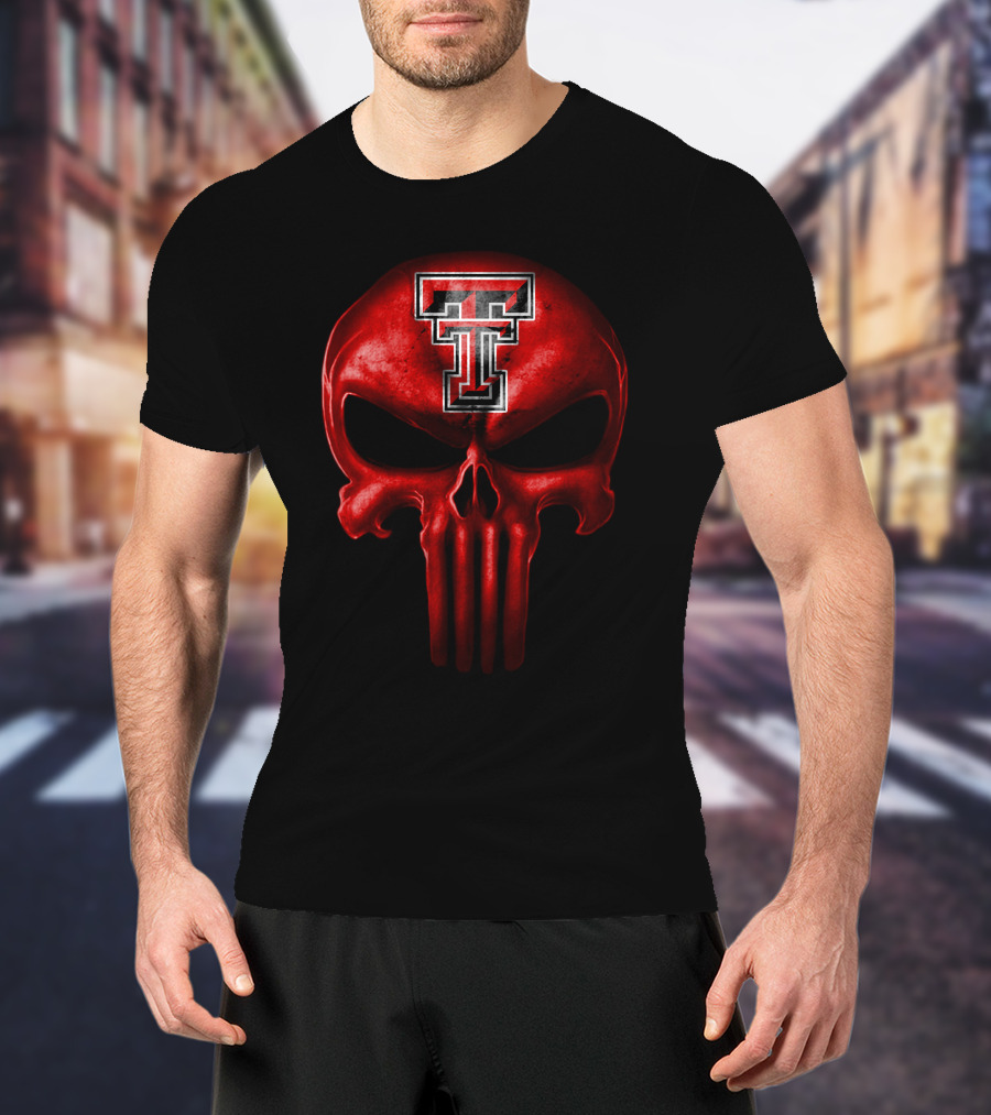 Texas Tech Red Raiders Skull Symbol With Iconic Red And Black Tt T-Shirt