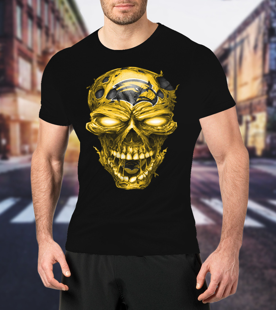 Southern Mississippi Golden Eagles Skull T-Shirt