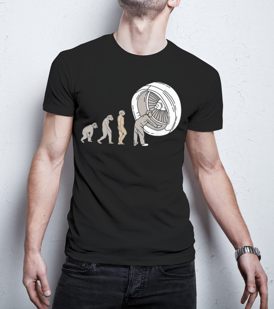 Evolution Of Airplane Mechanic Aircraft Maintenance T-Shirt