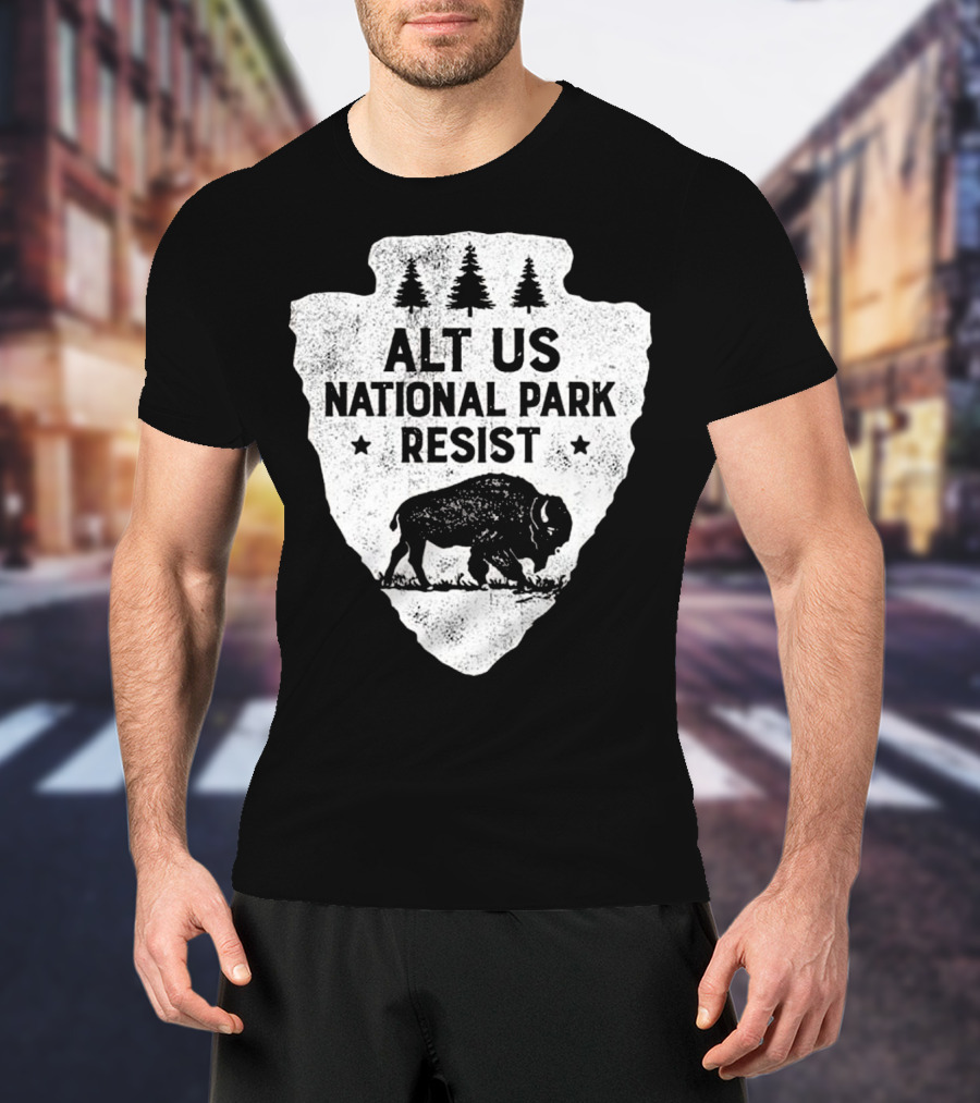 ALT US National Park Resist Bison Arrowhead Emblem T-Shirt