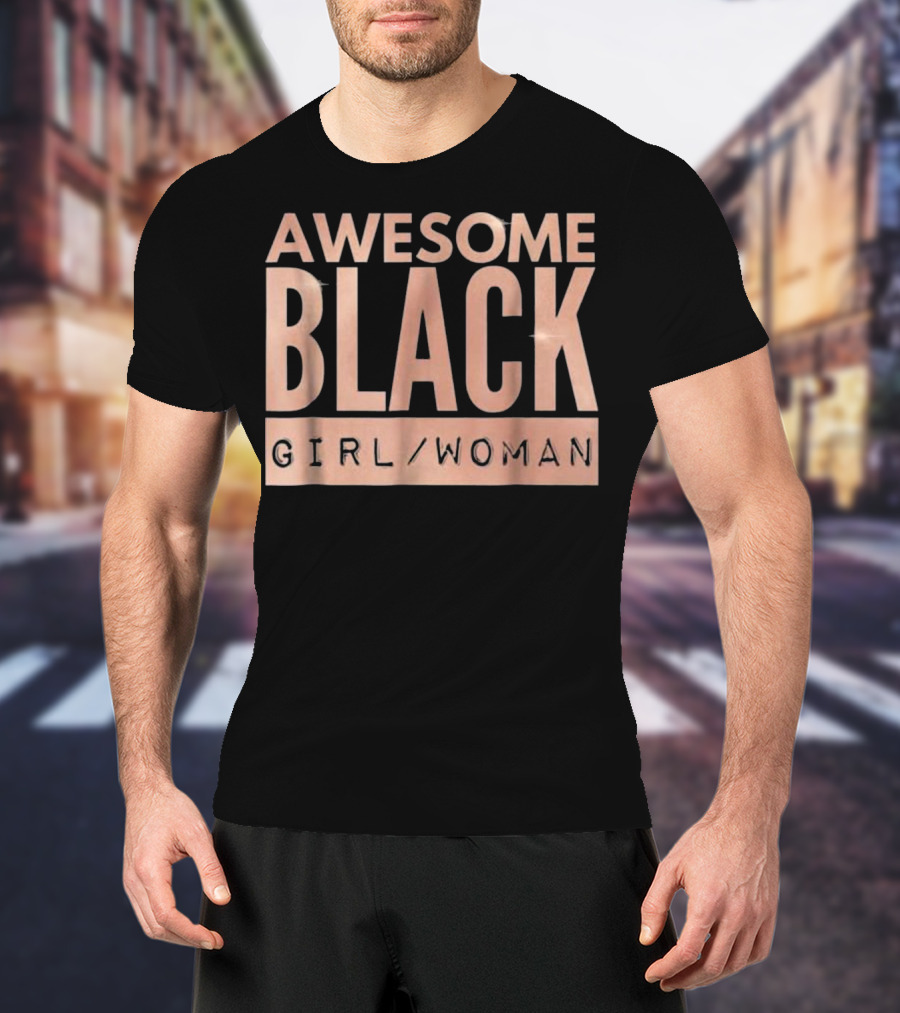 Awesome Black Girl Woman IN Rose Gold Prowd T-Shirt