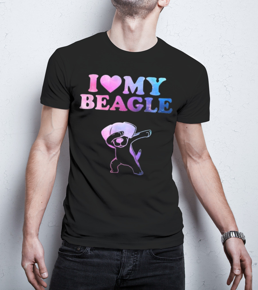 I Love My Beagle Dabbing Puppy T-Shirt