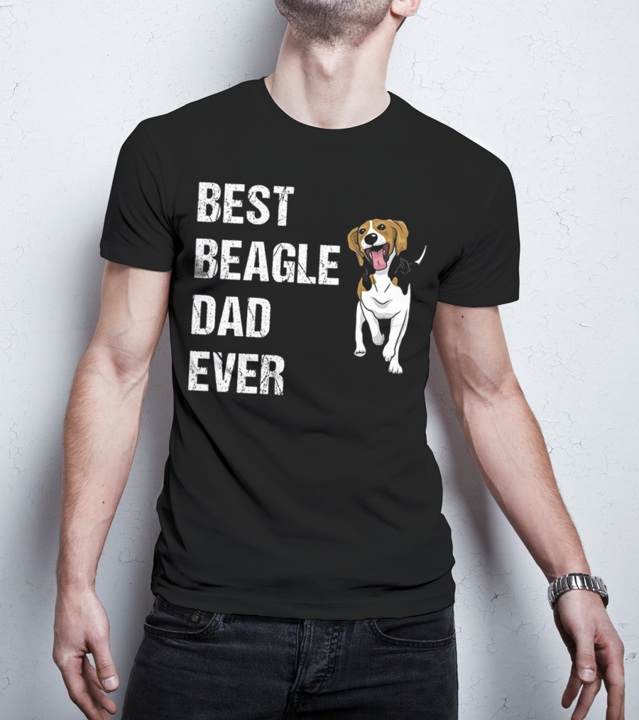 Best Beagle Dad Ever Funny Beagle Dog T-Shirt