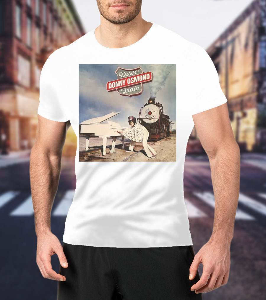 Donny Osmond Disco Train Piano And Steam Engine Scene T-Shirt
