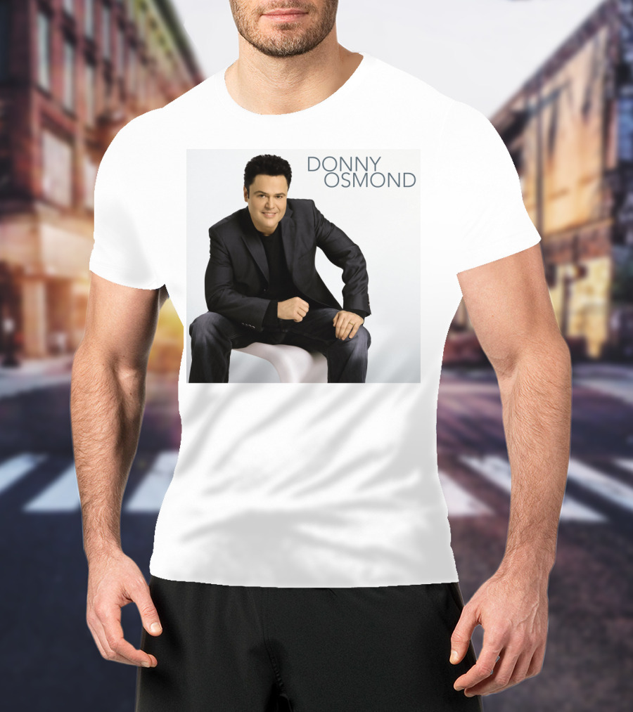 DONNY OSMOND Sitting In Black Suit T-Shirt