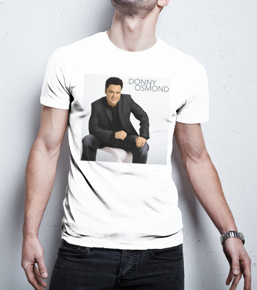 DONNY OSMOND Sitting In Black Suit T-Shirt