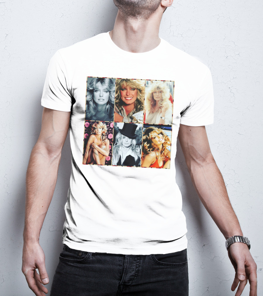 Farrah Fawcett Iconic Photo Collage T-Shirt