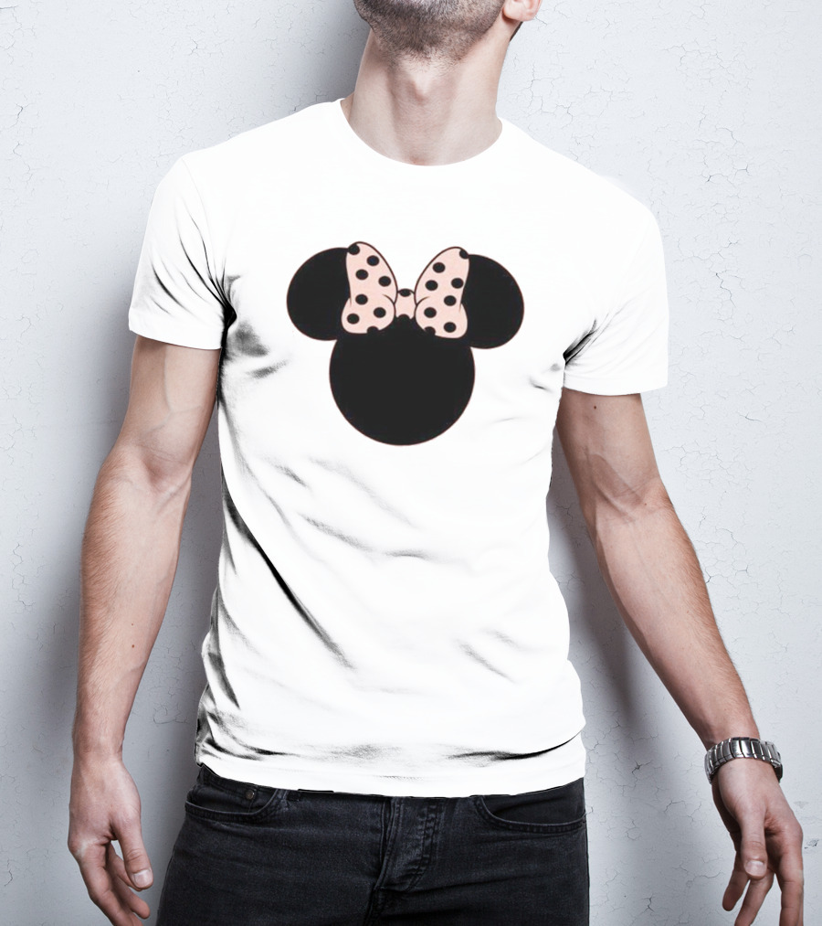 Minnie Mouse Polka Dot Bow Disney Women's Kid's T-Shirt