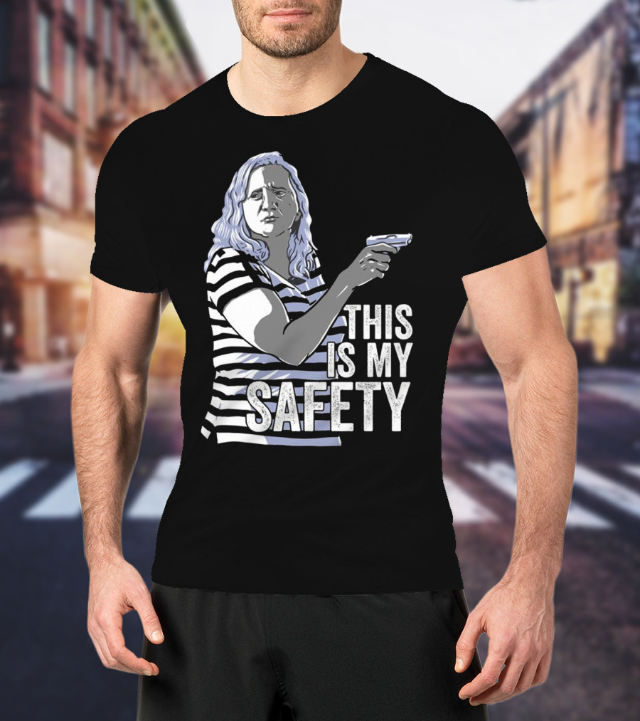 This Is My Safety Women's Striped Gun T-Shirt