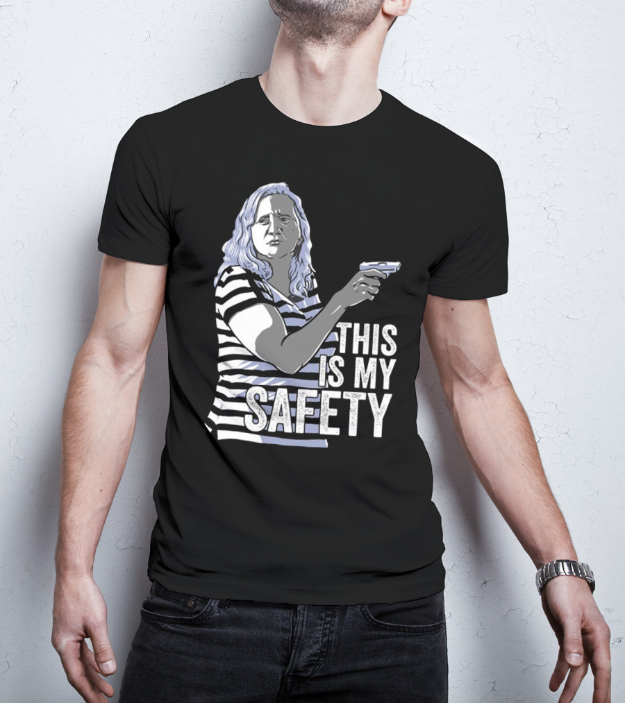 This Is My Safety Women's Striped Gun T-Shirt