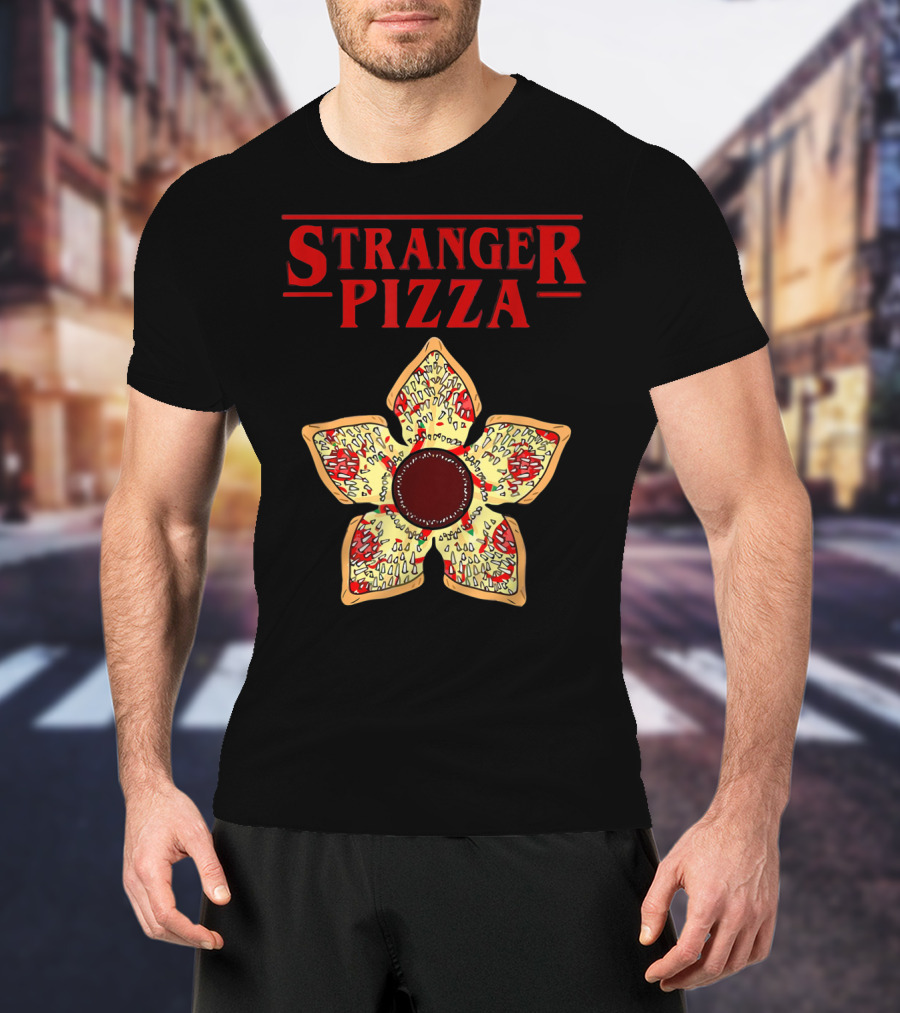 Stranger Pizza Funny Parody Upside Down Monster Slice T-Shirt