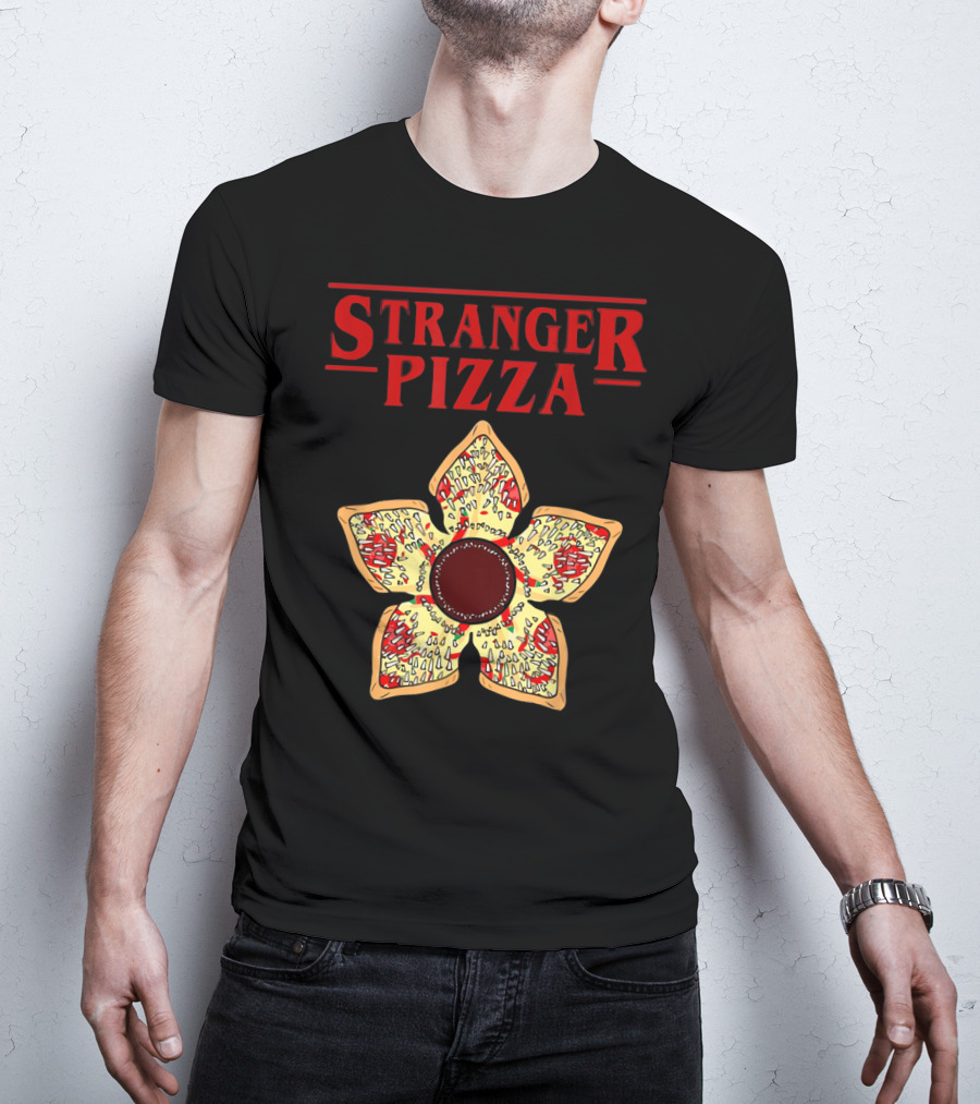 Stranger Pizza Funny Parody Upside Down Monster Slice T-Shirt
