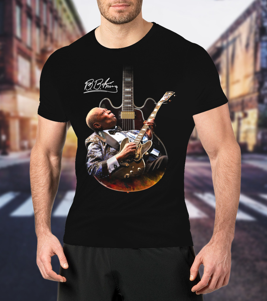 B.B. King Signature Blues Legend With Iconic Guitar T-Shirt