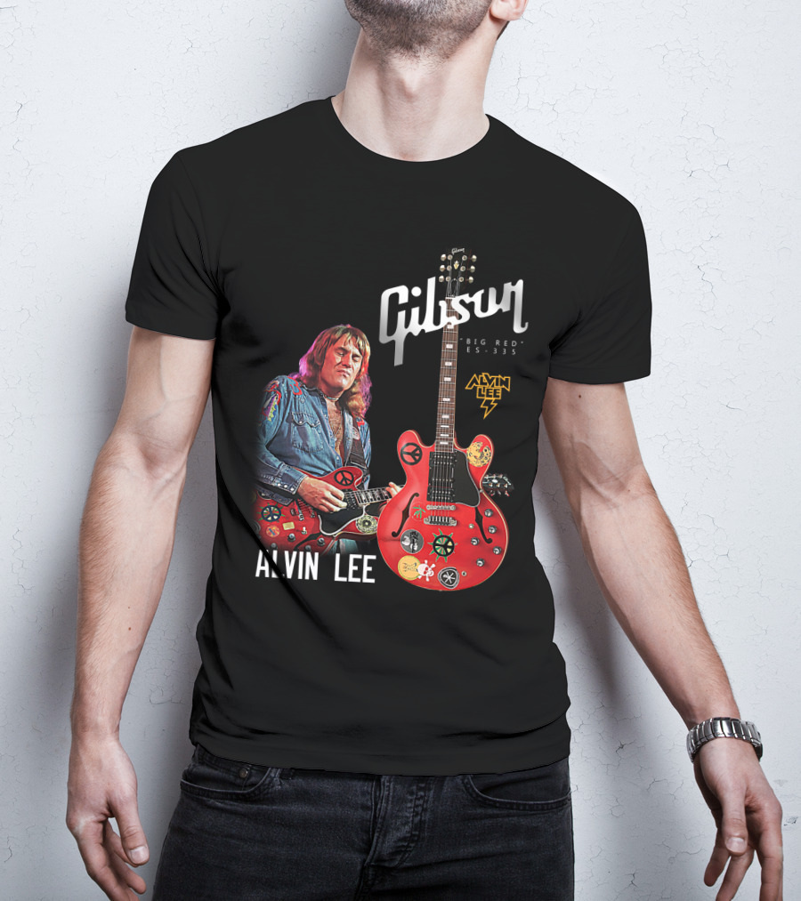 Gibson Big Red ES-335 Alvin Lee Guitar Iconic Rock Legend T-Shirt