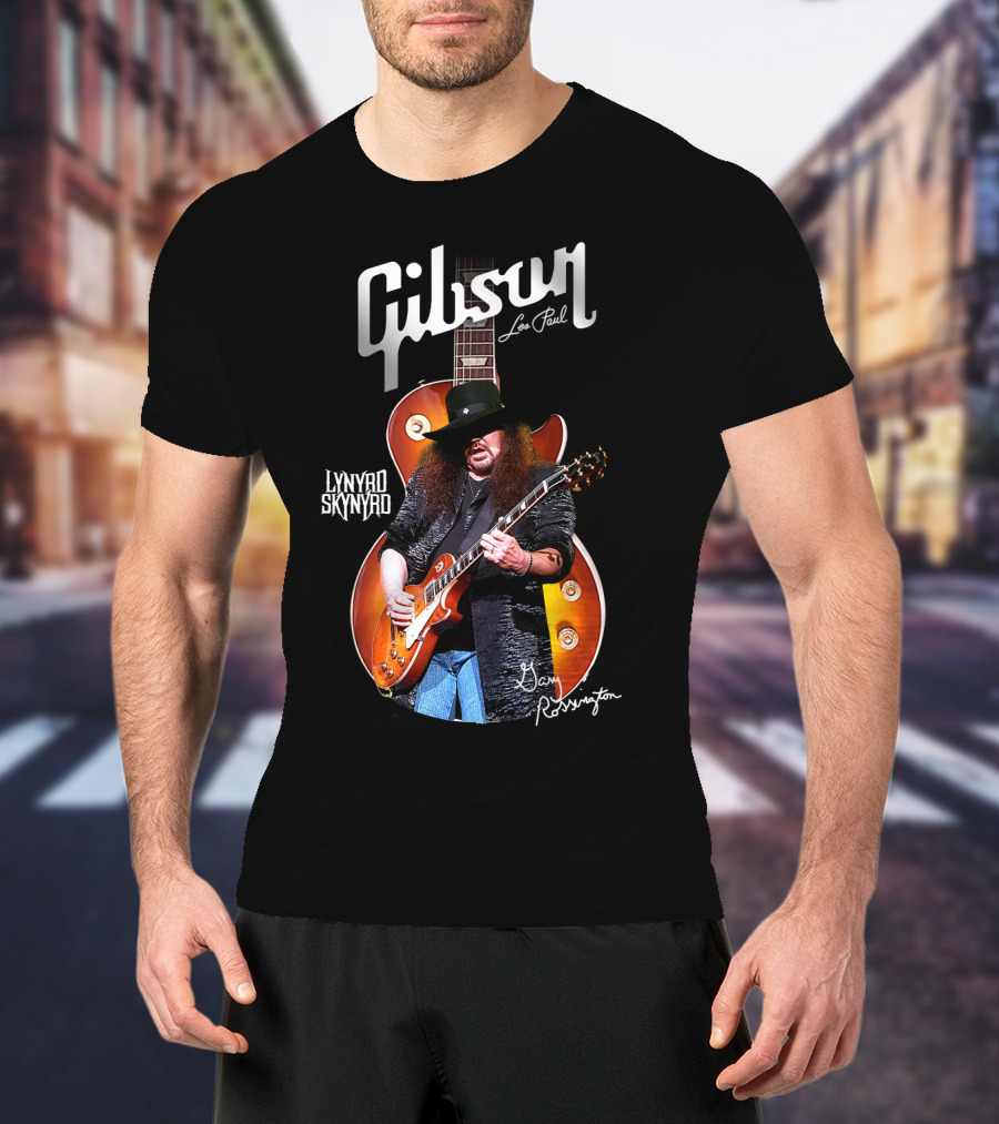 Gibson Les Paul Lynyrd Skynyrd Gary Rossington T-Shirt