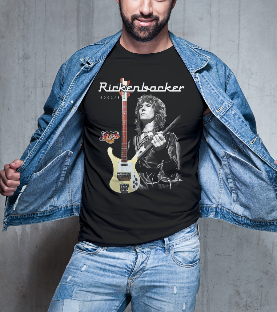 Rickenbacker 4001/8 Yes Chris Squire Signature T-Shirt