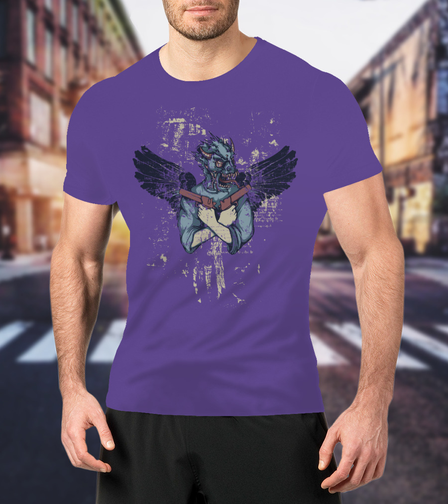 THE CHIM Winged Creature With Shielded Arms T-Shirt