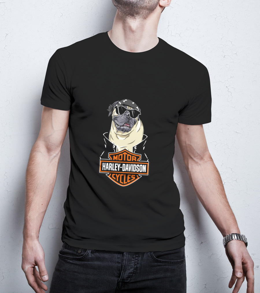 Harley Davidson Bullmastiffs Motorcycle Cycles T-Shirt