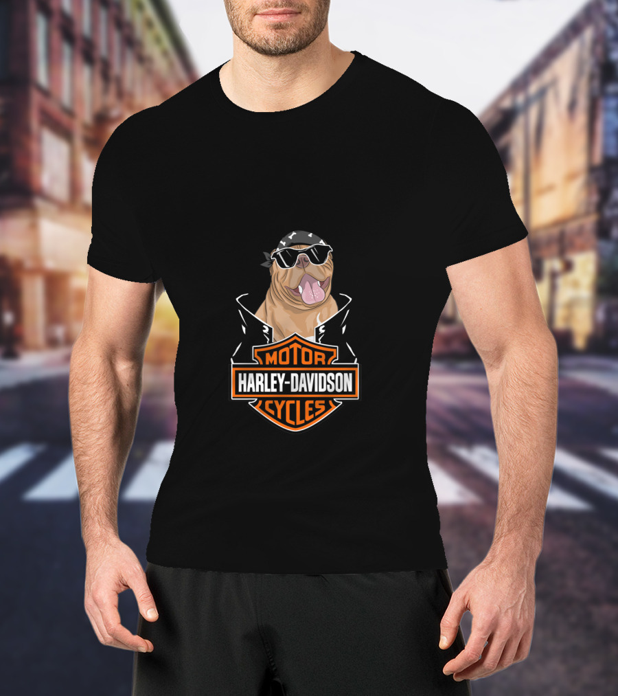 Harley Davidson Dogues De Bordeaux Cycles T-Shirt