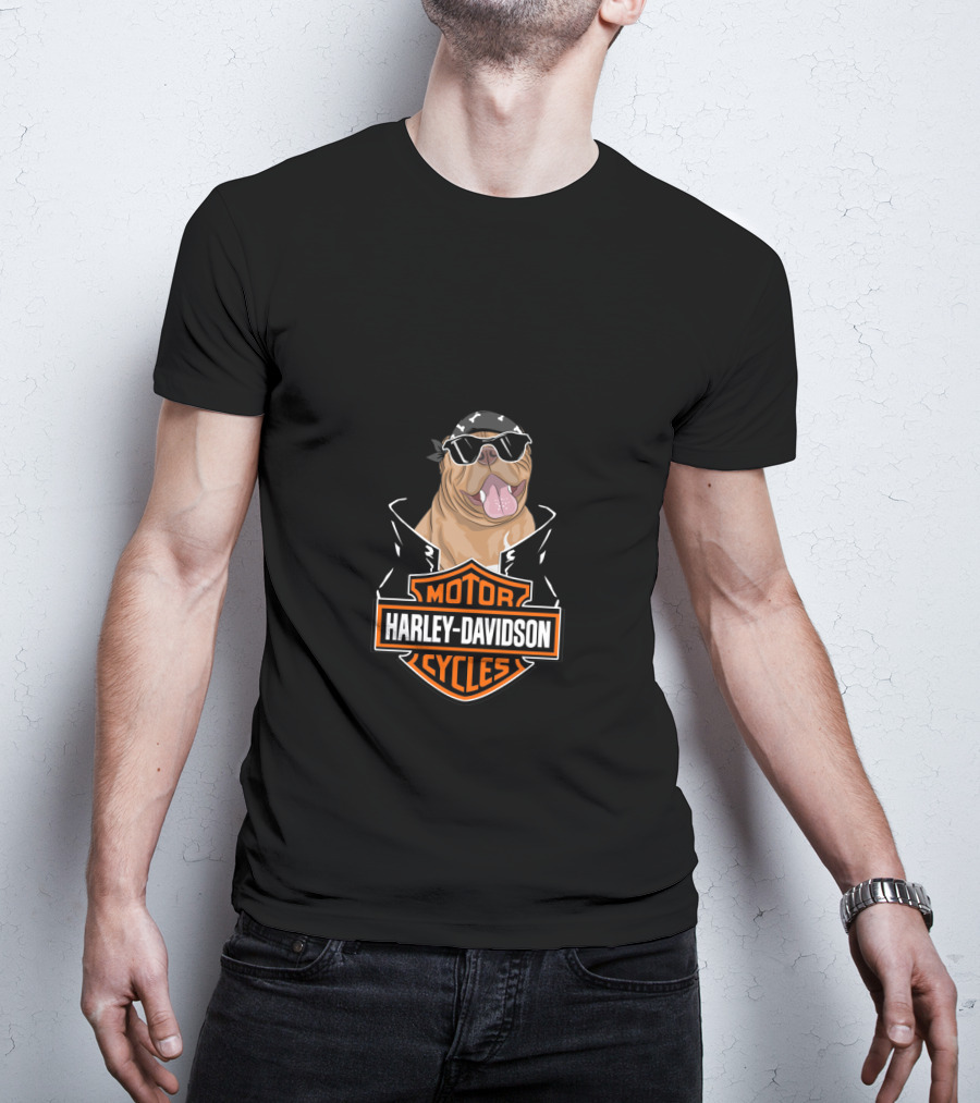 Harley Davidson Dogues De Bordeaux Cycles T-Shirt