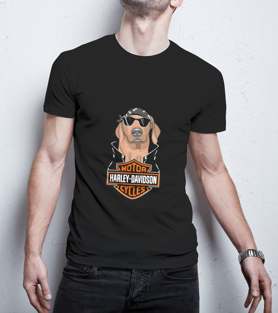 Harley Davidson Vizslas Motorcycle Cycles T-Shirt