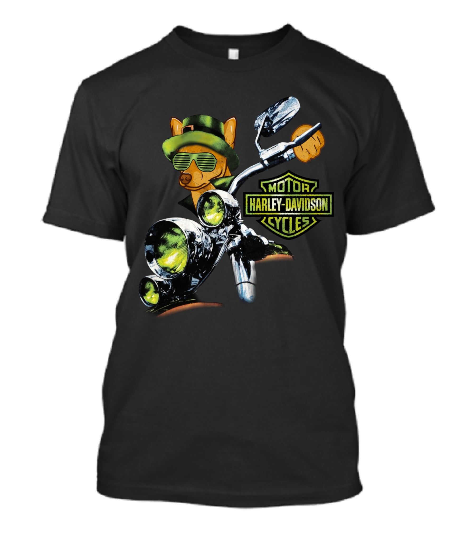 Chihuahuas 18Hd Harley Davidson Motor Cycles Motorcycle Dog With Sunglasses T-Shirt
