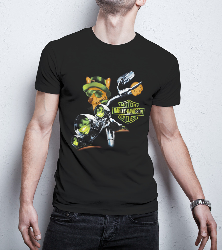 Chihuahuas 18Hd Harley Davidson Motor Cycles Motorcycle Dog With Sunglasses T-Shirt