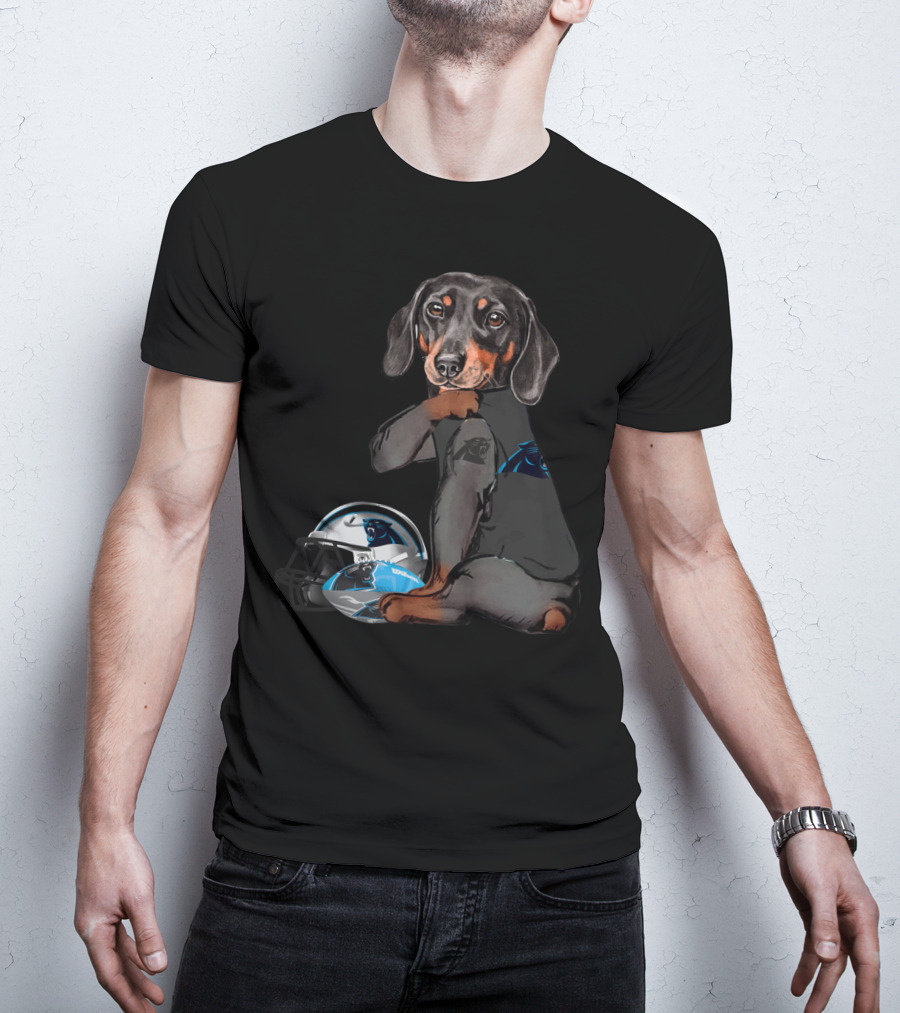 Carolina Panthers Dachshund With Helmet T-Shirt