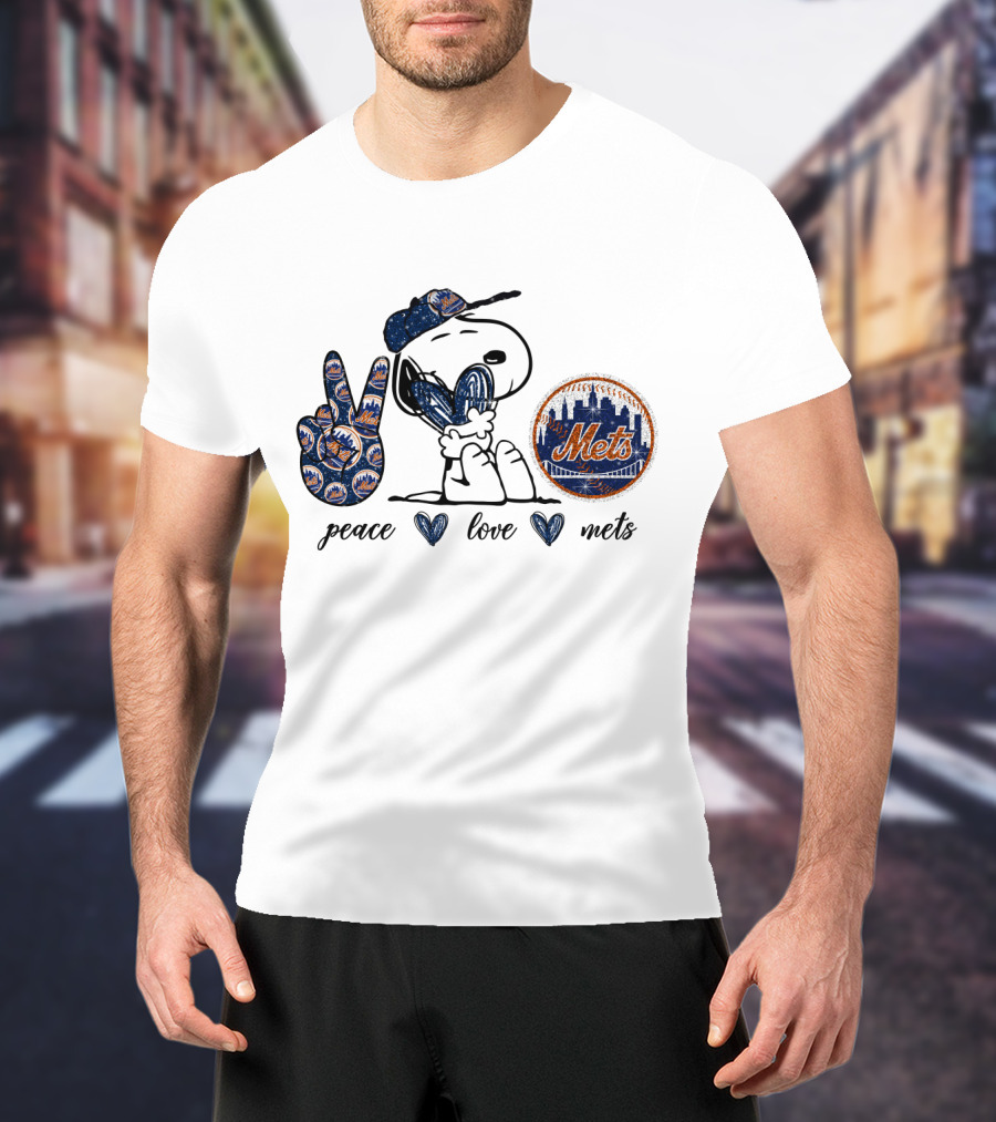 Peace Love Mets Snoopy T-Shirt