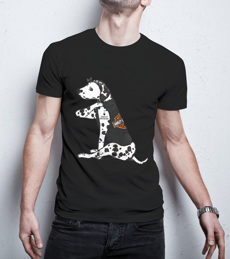 I Love Harley Davidson Great Dane Hd T-Shirt