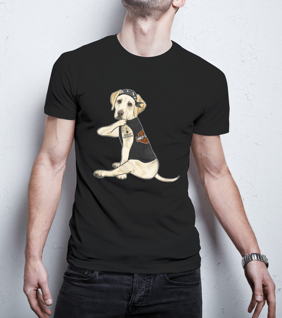 Labrador Retriever Harley Davidson Biker Pup T-Shirt