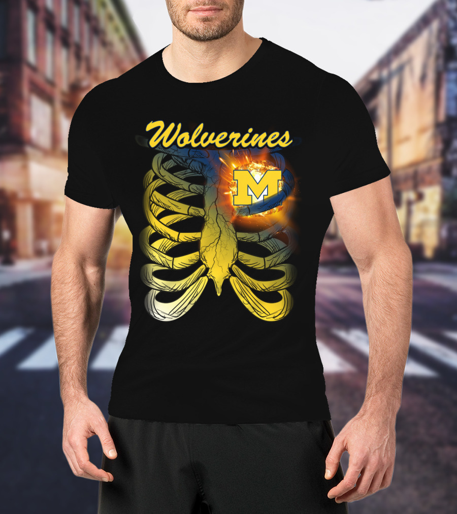 Wolverines M Logo In Ribcage T-Shirt