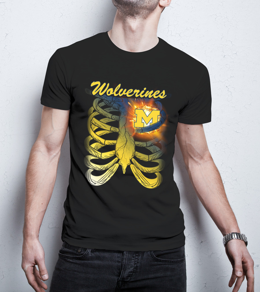 Wolverines M Logo In Ribcage T-Shirt