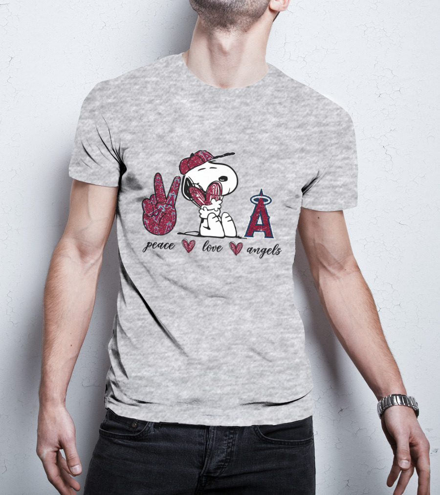 Peace Love Los Angeles Angels Snoopy T-Shirt