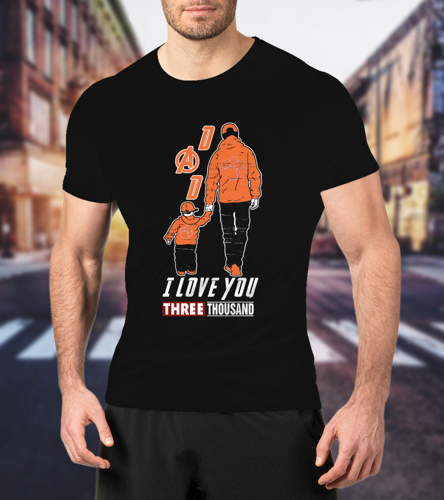 Clemson Tigers Dad I Love You Three Thousand T-Shirt
