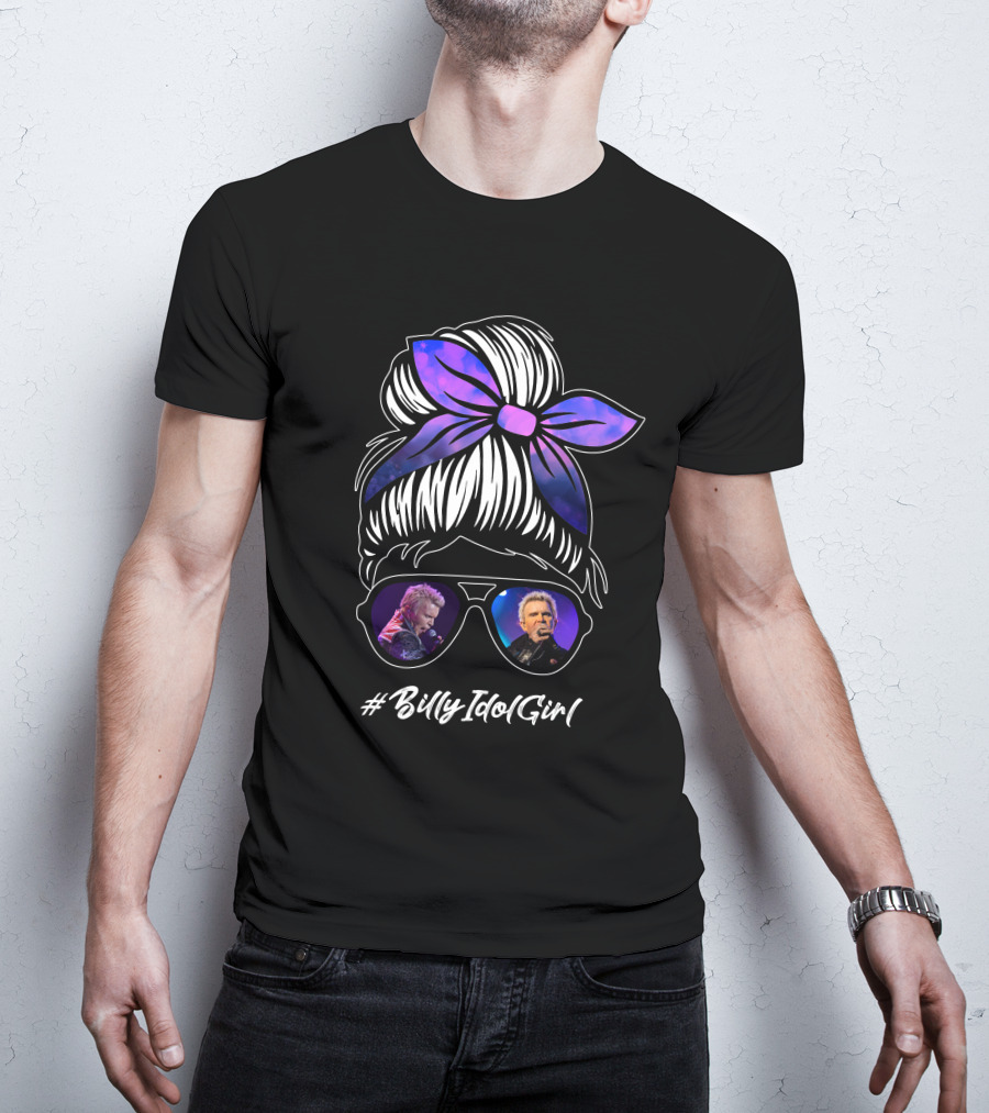 BillyIdolGirl Rockstar Shades Hair Bow T-Shirt