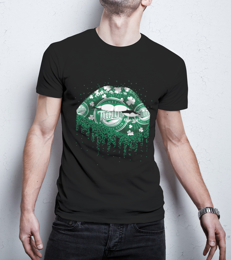 Minnesota Twins Green Clover Baseball Club Mouth T-Shirt