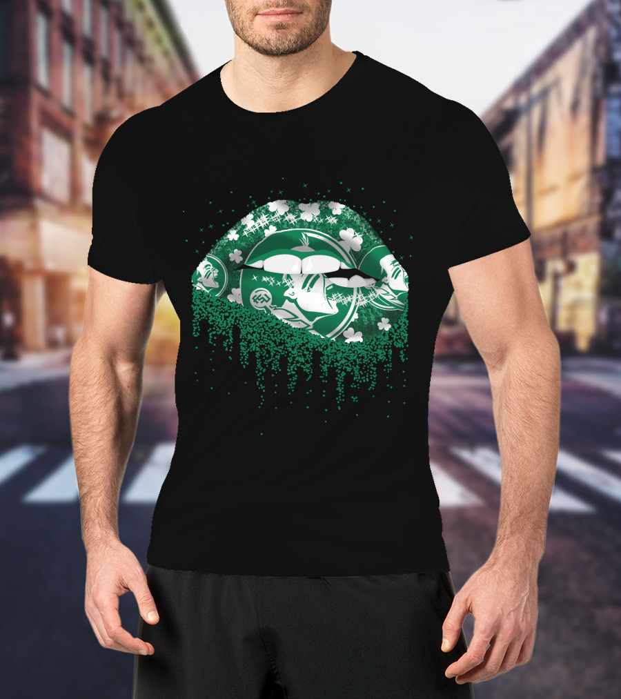 Florida State Seminoles Green Shamrock Lips T-Shirt