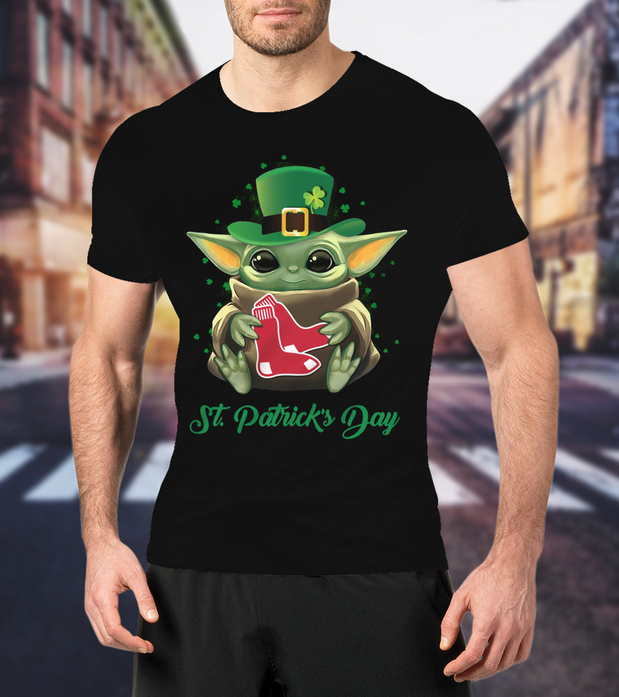 St. Patrick’s Day Boston Red Sox Baby Yoda T-Shirt